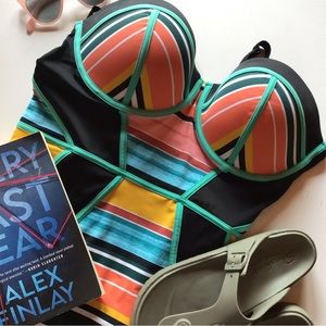 Torrid One Piece Multi Coloured Swimsuit. 2X